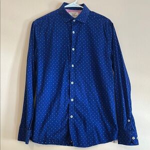 Men's Blue Polka Dot Shirt
